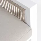 Salón de jardín de diseño en aluminio blanco o negro - Milk Rain viadurini