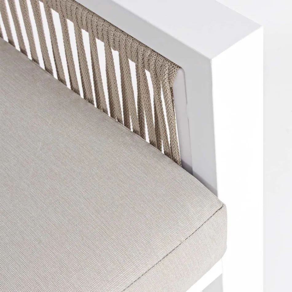 Salón de jardín de diseño en aluminio blanco o negro - Milk Rain viadurini