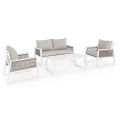 Garden Lounge en aluminio de diseño blanco o negro - Ducha de lluvia