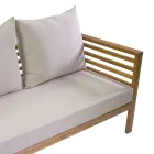 Conjunto de salón de jardín en madera de acacia aceitada color natural - Técnica viadurini