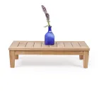 Conjunto de salón de jardín en madera de teca natural cepillada - Artes viadurini