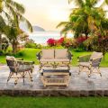 Conjunto de salón de jardín en ratán natural con cojines incluidos - Catelyn