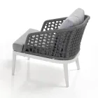 Salón interior y exterior con 2 sillones, 1 sofá y 1 mesa de centro - Sortir viadurini