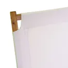 Salón en madera de acacia aceitada color natural y tela - Bottega viadurini