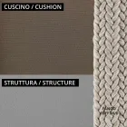 Salón de jardín con sillones y sofá de metal Made in Italy - Prato viadurini