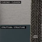 Salón de jardín con sillones y sofá de metal Made in Italy - Prato viadurini