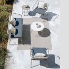 Salón de jardín con sillones y sofá de metal Made in Italy - Prato viadurini