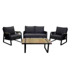 Salón de aluminio con detalles de teca brasileña - Diario viadurini