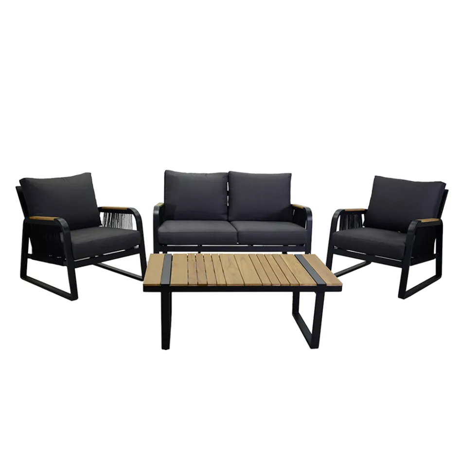 Salón de aluminio con detalles de teca brasileña - Diario viadurini