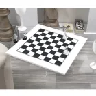 Tablero de ajedrez moderno de plexiglás negro o blanco hecho en Italia - Checkmate viadurini