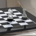 Tablero de ajedrez moderno de plexiglás negro o blanco hecho en Italia - Checkmate viadurini