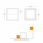 Estantería de color de cubo Slide Open Cube de diseño moderno hecho en Italia viadurini