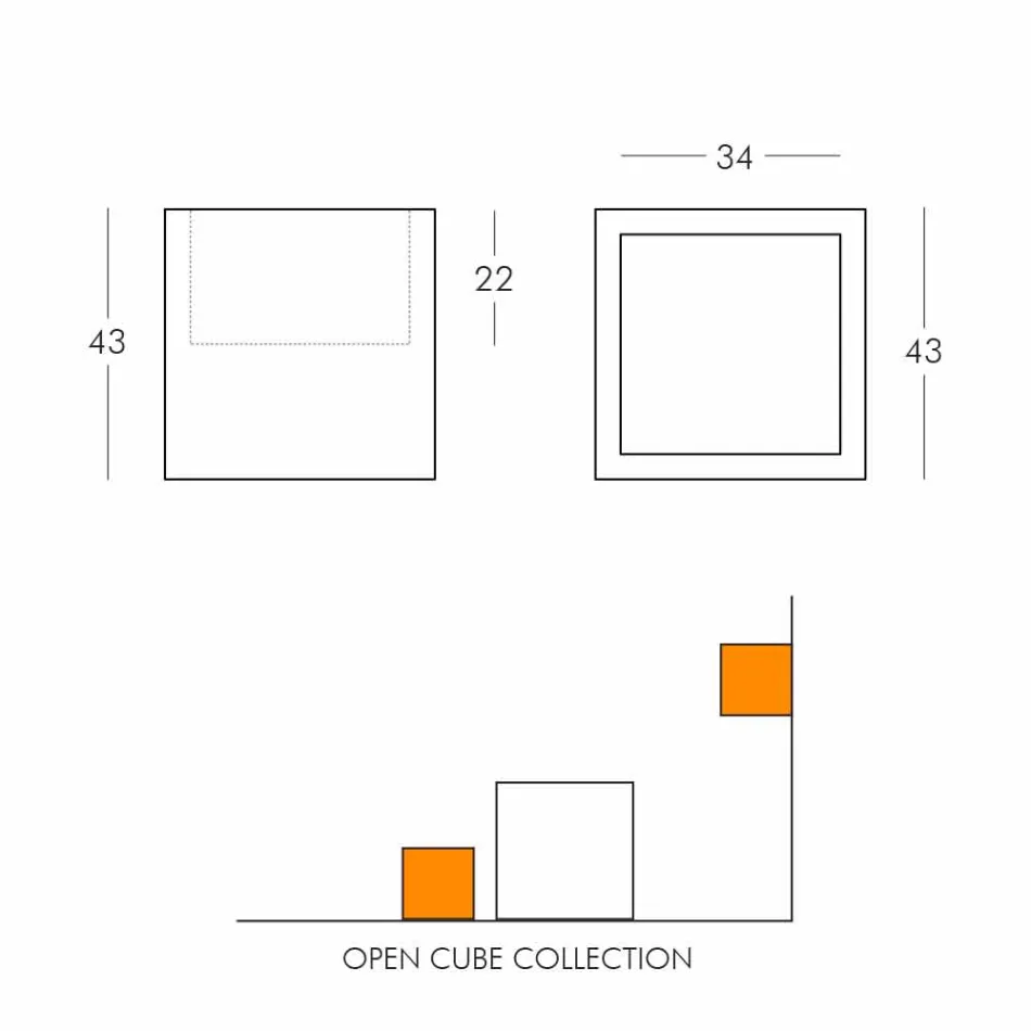 Estantería de color de cubo Slide Open Cube de diseño moderno hecho en Italia viadurini