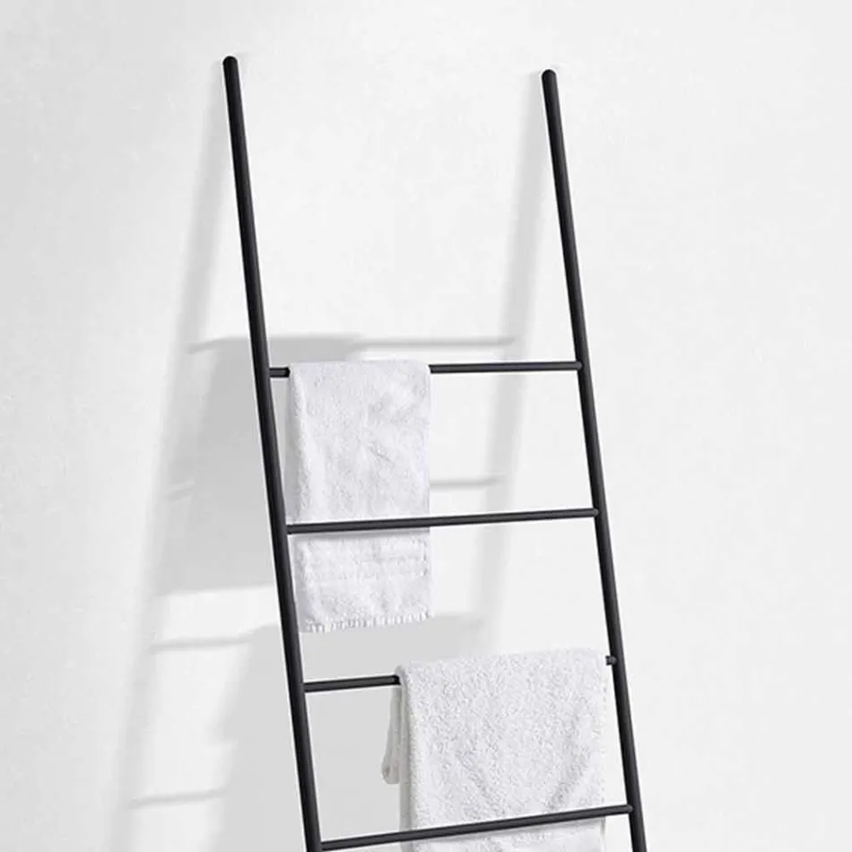 Escalera de toalla de diseño moderno en metal blanco o negro - Oppalà viadurini