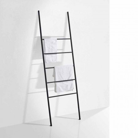 Escalera de toalla de diseño moderno en metal blanco o negro - Oppalà viadurini