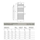 Calentador de toallas eléctrico de diseño clásico en acero fabricado en Italia - Roma viadurini