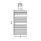 Calentador de toallas de baño hidráulico de diseño vertical en acero 1013 W - Griffin viadurini