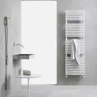 Calentador de toallas de baño hidráulico de diseño vertical en acero 1013 W - Griffin viadurini