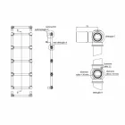Secatoallas modular hidráulico 194 W Tubo de latón cromado - Caesar viadurini