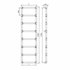 Calentador de toallas modular hidráulico Tubo de latón Dorado 311 W - Caesar viadurini