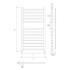 Calentador de toallas cromado hasta 486 Watt Made in Italy - Padua viadurini