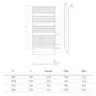 Calentador de toallas tubular cromado de hasta 1050 vatios Made in Italy - Benji viadurini