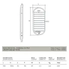 Calentador de toallas de diseño “Tutto Tondo Slim” en acero fabricado en Italia - Liso viadurini
