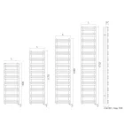 Calentador de toallas eléctrico con elementos horizontales fabricado en Italia - Amaretti viadurini