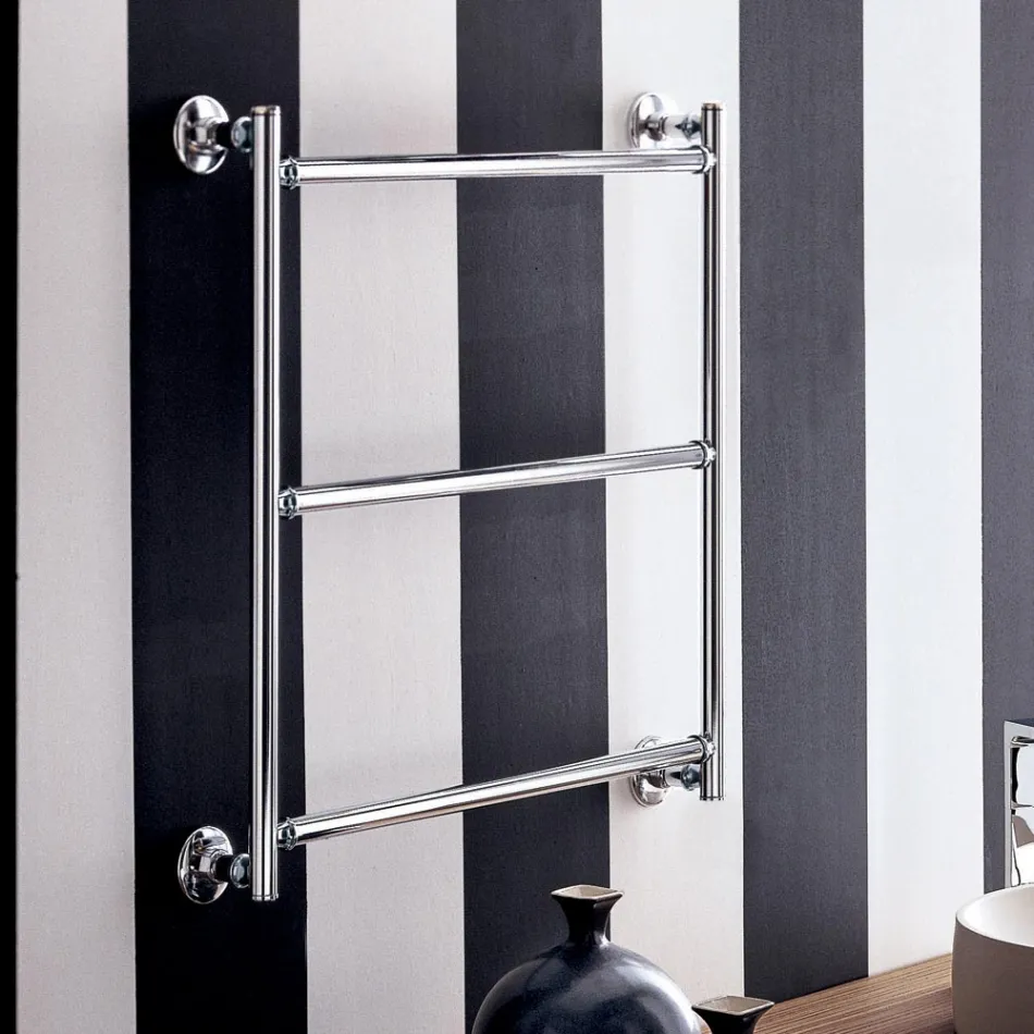 Toallero eléctrico cromado de diseño moderno modelo Gaia Scirocco H viadurini