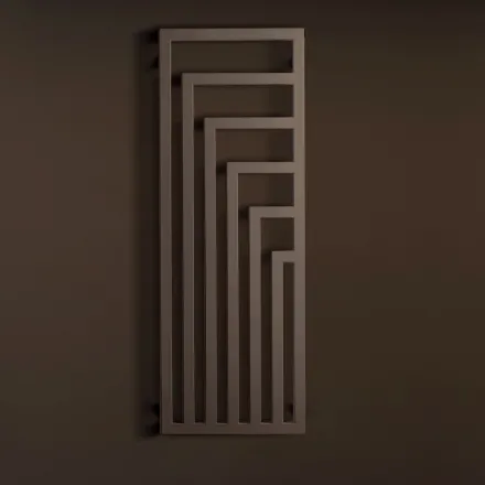 Calentador de toallas eléctrico de acero con diseño moderno fabricado en Italia - Potentia viadurini