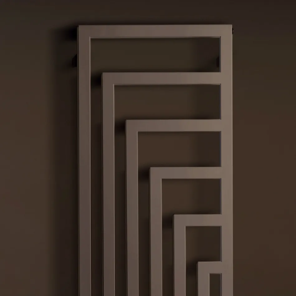 Calentador de toallas eléctrico de acero con diseño moderno fabricado en Italia - Potentia viadurini