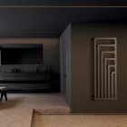 Calentador de toallas eléctrico de acero con diseño moderno fabricado en Italia - Potentia viadurini