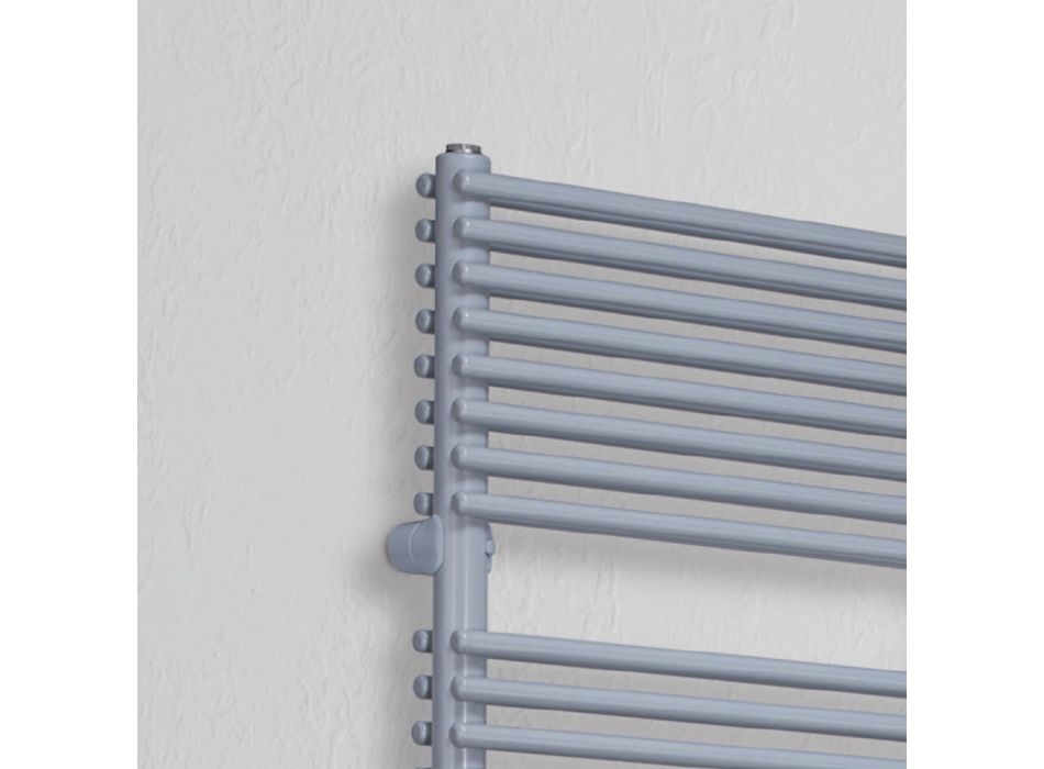 Calentador de toallas eléctrico en acero con acabado en aluminio Made in Italy - Brioches viadurini