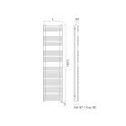 Calentador de toallas eléctrico en acero con acabado satinado Made in Italy - Peel viadurini