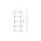 Calentador de toallas eléctrico de latón con esferas de conexión Made in Italy - Ricotta viadurini