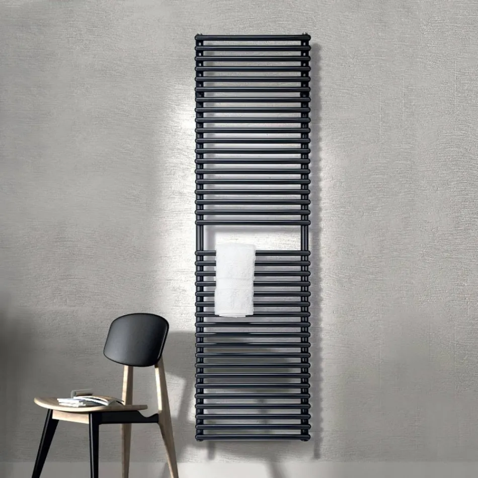 Calentador de toallas eléctrico de acero al carbono - Suave viadurini