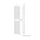 Calentador de toallas eléctrico de acero al carbono - suave viadurini