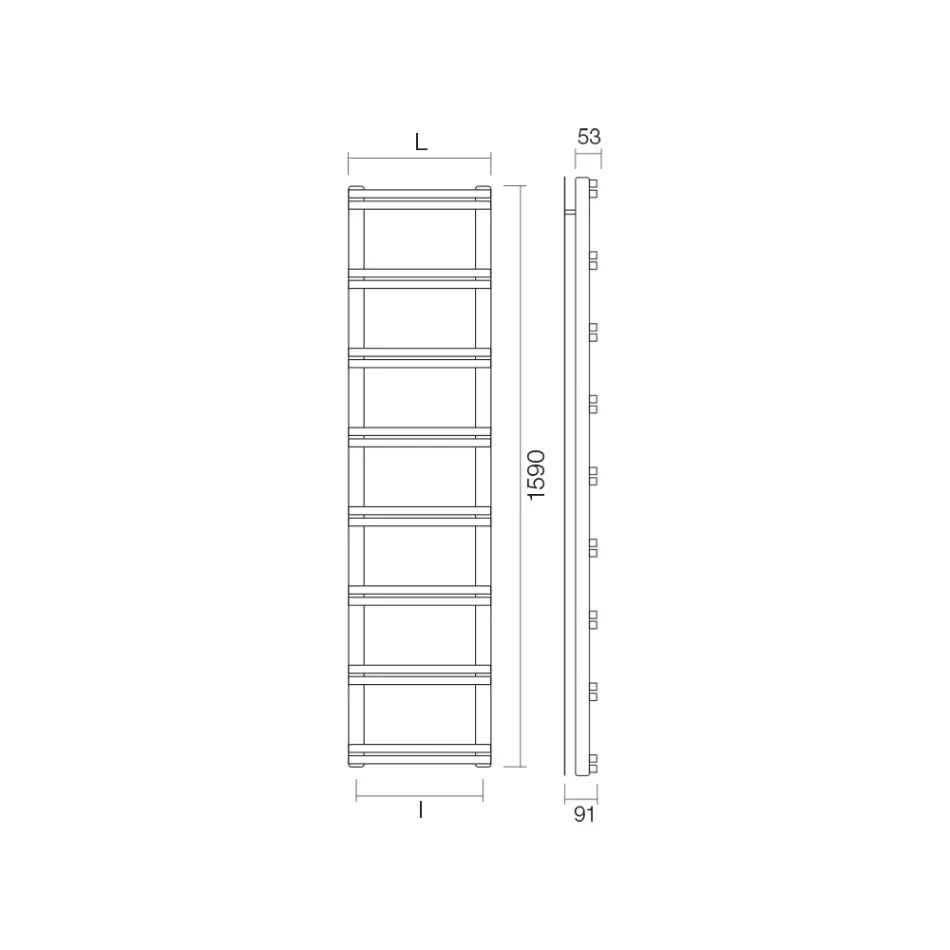 Secatoallas hidráulico con colectores verticales Made in Italy - Ginger viadurini