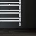 Calentador de toallas hidráulico con elementos horizontales Made in Italy - Amaretti viadurini
