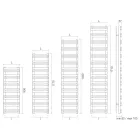 Calentador de toallas hidráulico Amaretti con elementos horizontales, fabricado en Italia. viadurini