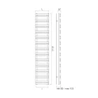 Calentador de toallas hidráulico con elementos horizontales Made in Italy - Amaretti viadurini