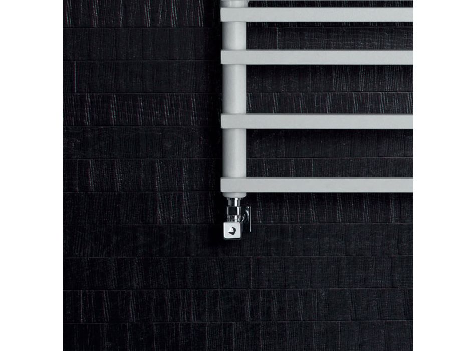 Calentador de toallas hidráulico con estructura de acero al carbono Made in Italy - Crema viadurini