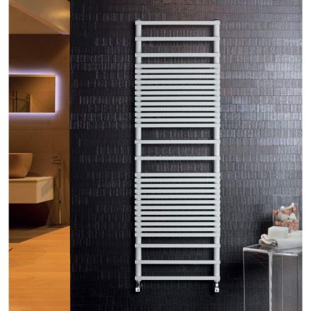 Calentador de toallas hidráulico con estructura de acero al carbono, fabricado en Italia - Color crema viadurini