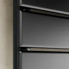 Calentador de toallas hidráulico de acero al carbono negro fabricado en Italia - Carezza viadurini