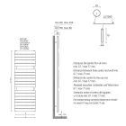 Calentador de toallas hidráulico de acero al carbono negro fabricado en Italia - Carezza viadurini