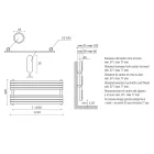 Calentador de toallas hidráulico en acero al carbono óxido mate fabricado en Italia - Fiaccole viadurini