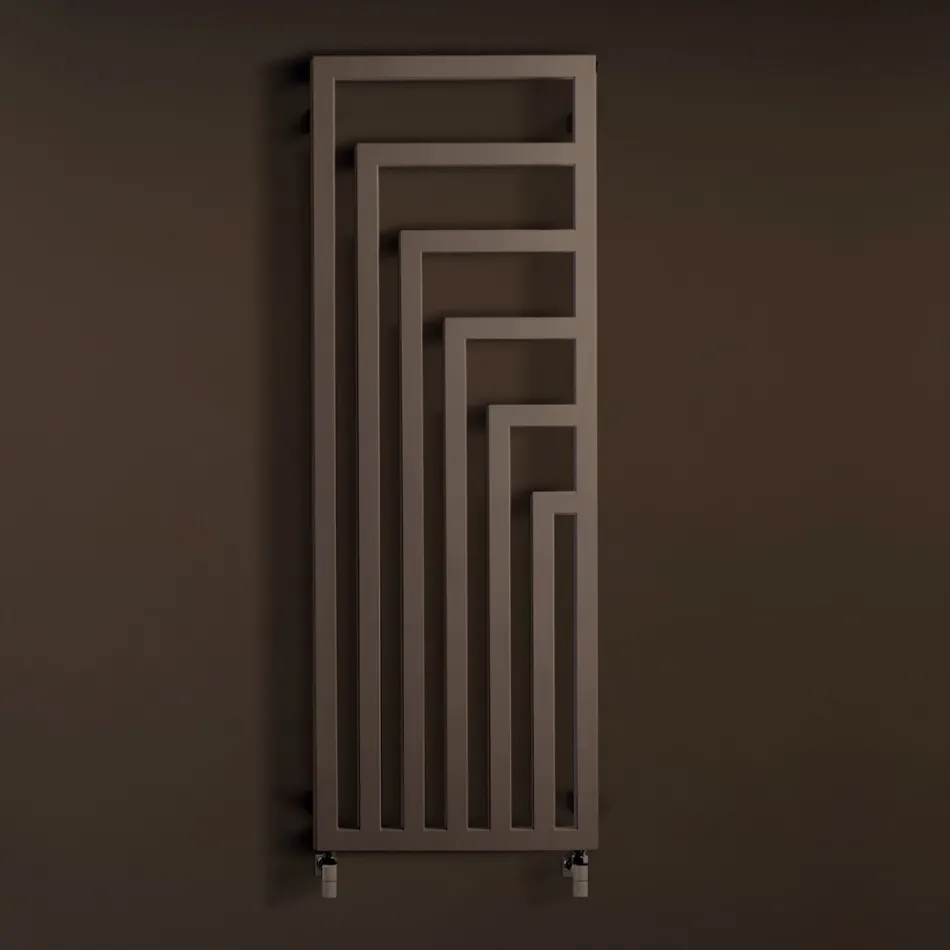 Calentador de toallas hidráulico de acero con diseño moderno fabricado en Italia - Potentia viadurini