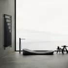 Calentador de toallas hidráulico de acero con diseño moderno fabricado en Italia - Potentia viadurini