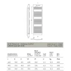 Calentador de toallas hidráulico de acero en diferentes colores fabricado en Italia - Ibis viadurini