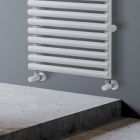 Calentador de toallas hidráulico en acero con acabado blanco puro Made in Italy - Limón viadurini
